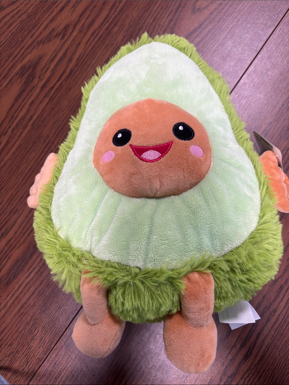 Kawaii Green Avocado Plush Toy with Happy Face - Soft Stuffed Animal
